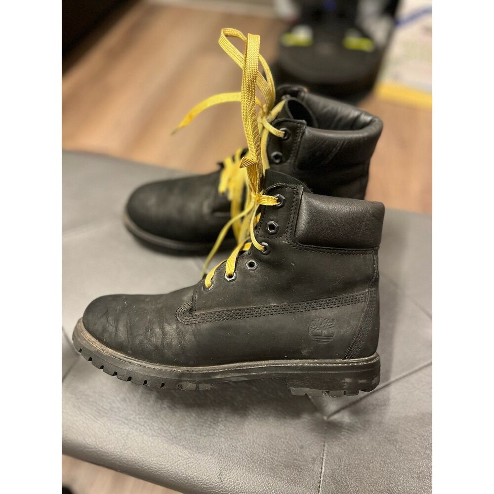Timberland 6 Inch Premium Waterproof Boots Black Leather 9M